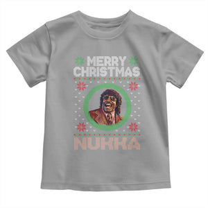 Funny Retro Merry Christmas Nukka Parody Toddler T Shirt Holiday Cheer 90s Xmas Throwback Parody TS02 Sport Gray Print Your Wear
