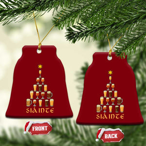 Sláinte Christmas Tree Pint Glass Ceramic Ornament Ale Glass Beer Drinking Lover Holiday Party TS02 Print Your Wear