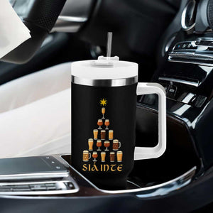 Sláinte Christmas Tree Pint Glass Tumbler With Handle Ale Glass Beer Drinking Lover Holiday Party TS02 Print Your Wear