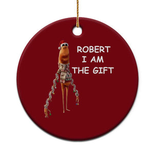 Funny Marcus the Worm in Ugly Christmas Sweater Ceramic Ornament Robert I Am the Gift Meme Holiday Humor TS02 1pc Red Print Your Wear