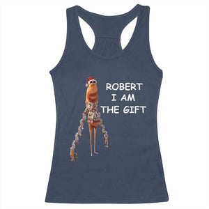 Funny Marcus the Worm in Ugly Christmas Sweater Racerback Tank Top Robert I Am the Gift Meme Holiday Humor TS02 Navy Print Your Wear