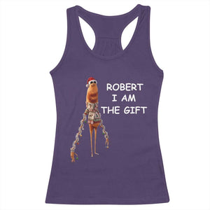 Funny Marcus the Worm in Ugly Christmas Sweater Racerback Tank Top Robert I Am the Gift Meme Holiday Humor TS02 Purple Print Your Wear