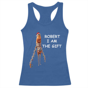 Funny Marcus the Worm in Ugly Christmas Sweater Racerback Tank Top Robert I Am the Gift Meme Holiday Humor TS02 Royal Blue Print Your Wear