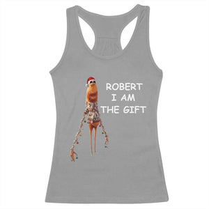 Funny Marcus the Worm in Ugly Christmas Sweater Racerback Tank Top Robert I Am the Gift Meme Holiday Humor TS02 Sport Gray Print Your Wear