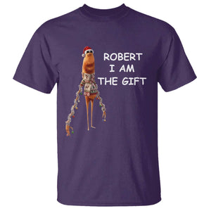 Funny Marcus the Worm in Ugly Christmas Sweater T Shirt Robert I Am the Gift Meme Holiday Humor TS02 Purple Print Your Wear