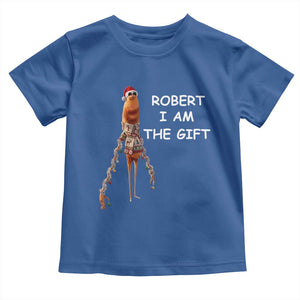 Funny Marcus the Worm in Ugly Christmas Sweater Toddler T Shirt Robert I Am the Gift Meme Holiday Humor TS02 Royal Blue Print Your Wear
