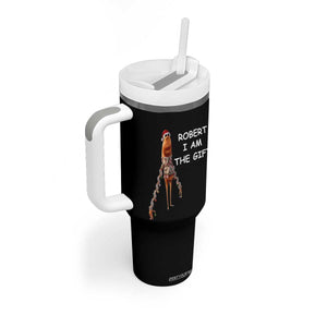 Funny Marcus the Worm in Ugly Christmas Sweater Tumbler With Handle Robert I Am the Gift Meme Holiday Humor TS02 Print Your Wear