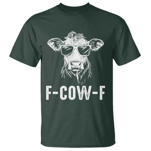 Funny F-Cow-F Cow Attitude Meme T Shirt Subtle Sass Farm Fresh Humor TS02 Dark Forest Green Print Your Wear