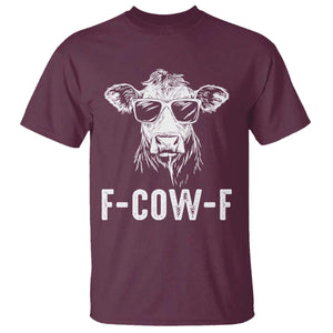 Funny F-Cow-F Cow Attitude Meme T Shirt Subtle Sass Farm Fresh Humor TS02 Maroon Print Your Wear