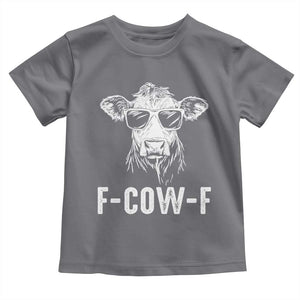 Funny F-Cow-F Cow Attitude Meme Toddler T Shirt Subtle Sass Farm Fresh Humor TS02 Charcoal Print Your Wear