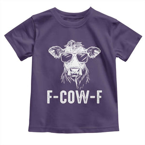 Funny F-Cow-F Cow Attitude Meme Toddler T Shirt Subtle Sass Farm Fresh Humor TS02 Purple Print Your Wear
