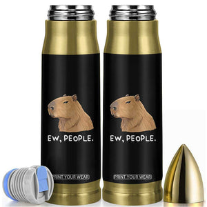 Anti Social Capybara Meme Bullet Tumbler Ew People Sarcastic Funny Introvert Gift TS02 Black Print Your Wear