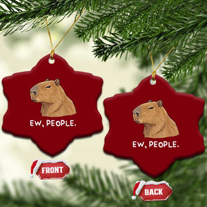 Anti Social Capybara Meme Ceramic Ornament Ew People Sarcastic Funny Introvert Gift TS02 Print Your Wear