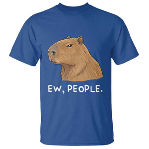 Anti Social Capybara Meme T Shirt Ew People Sarcastic Funny Introvert Gift TS02 Royal Blue Print Your Wear