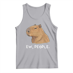 Anti Social Capybara Meme Tank Top Ew People Sarcastic Funny Introvert Gift TS02 Athletic Heather Print Your Wear