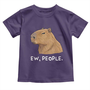 Anti Social Capybara Meme Toddler T Shirt Ew People Sarcastic Funny Introvert Gift TS02 Purple Print Your Wear