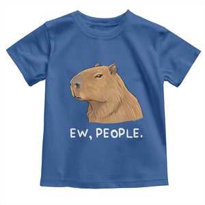 Anti Social Capybara Meme Toddler T Shirt Ew People Sarcastic Funny Introvert Gift TS02 Royal Blue Print Your Wear