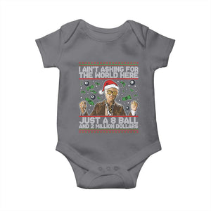 Funny Billy Wish Meme Just A 8 Ball and 2 Million Dollars Baby Onesie Baby Uncle Ain't Asking for The World TS02 Charcoal Print Your Wear