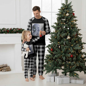Funny Tuff Baby Giggling Meme Plaid Pajama Set Viral AI Niche Baby Holding Laugh Photo TS02 White Plaid Print Your Wear