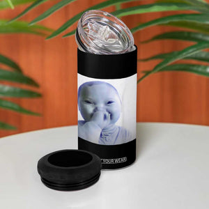 Funny Tuff Baby Giggling Meme 4 in 1 Can Cooler Tumbler Viral AI Niche Baby Holding Laugh Photo TS02 Print Your Wear