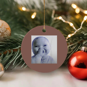Funny Tuff Baby Giggling Meme Ceramic Ornament Viral AI Niche Baby Holding Laugh Photo TS02 1pc Mocha Print Your Wear