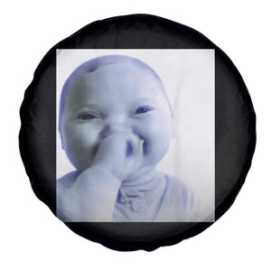 Funny Tuff Baby Giggling Meme Spare Tire Cover Viral AI Niche Baby Holding Laugh Photo TS02 Print Your Wear