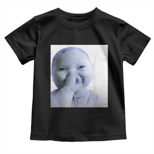 Funny Tuff Baby Giggling Meme Toddler T Shirt Viral AI Niche Baby Holding Laugh Photo TS02 Black Print Your Wear