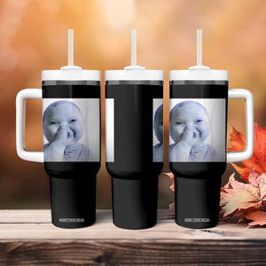 Funny Tuff Baby Giggling Meme Tumbler With Handle Viral AI Niche Baby Holding Laugh Photo TS02 Print Your Wear