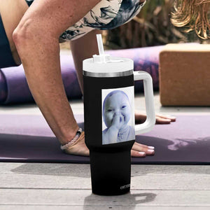 Funny Tuff Baby Giggling Meme Tumbler With Handle Viral AI Niche Baby Holding Laugh Photo TS02 Print Your Wear