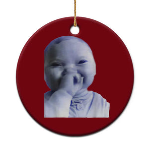 Funny Tuff Baby Giggling Meme Ceramic Ornament Viral AI Niche Baby Holding Laugh Face TS02 1pc Red Print Your Wear