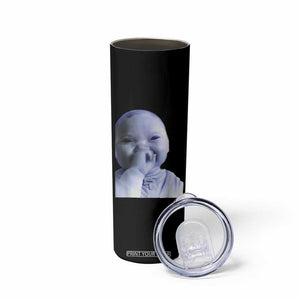 Funny Tuff Baby Giggling Meme Skinny Tumbler Viral AI Niche Baby Holding Laugh Face TS02 Print Your Wear