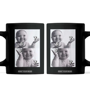 Funny Tuff Baby 67 Meme Coffee Mug Viral AI Niche Baby Six Seven Hand Gesture TS02 Black Print Your Wear