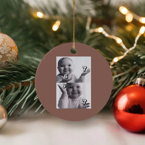 Funny Tuff Baby 67 Meme Ceramic Ornament Viral AI Niche Baby Six Seven Hand Gesture TS02 1pc Mocha Print Your Wear