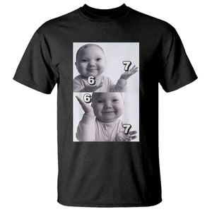 Funny Tuff Baby 67 Meme T Shirt Viral AI Niche Baby Six Seven Hand Gesture TS02 Black Print Your Wear