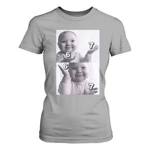 Funny Tuff Baby 67 Meme T Shirt For Women Viral AI Niche Baby Six Seven Hand Gesture TS02 Sport Gray Print Your Wear