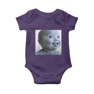 Funny Tuff Baby Side Eye Meme Baby Onesie Viral AI Niche Baby Face Reaction TS02 Purple Print Your Wear