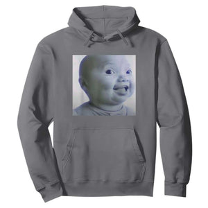Funny Tuff Baby Side Eye Meme Hoodie Viral AI Niche Baby Face Reaction TS02 Charcoal Print Your Wear