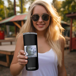 Funny Tuff Baby Side Eye Meme Skinny Tumbler Viral AI Niche Baby Face Reaction TS02 Print Your Wear