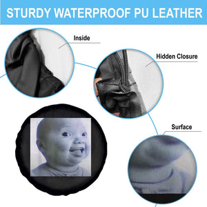 Funny Tuff Baby Side Eye Meme Spare Tire Cover Viral AI Niche Baby Face Reaction TS02 Print Your Wear
