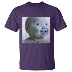 Funny Tuff Baby Side Eye Meme T Shirt Viral AI Niche Baby Face Reaction TS02 Purple Print Your Wear