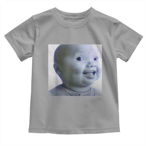 Funny Tuff Baby Side Eye Meme Toddler T Shirt Viral AI Niche Baby Face Reaction TS02 Sport Gray Print Your Wear
