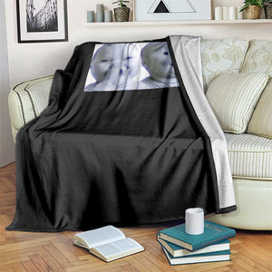 Funny Double Trouble Tuff Baby Meme Throw Blanket Viral AI Niche Baby Holding Laugh Duo Reaction TS02 Print Your Wear