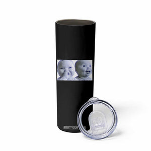 Funny Double Trouble Tuff Baby Meme Skinny Tumbler Viral AI Niche Baby Holding Laugh Duo Reaction TS02 Print Your Wear