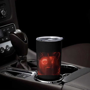 Evil Freaky Apple Meme Tumbler Cup Creepy Dark AI Fruit Face With Glowing Eyes TS02 Print Your Wear