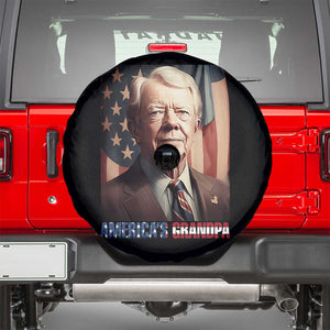 39th President Jimmy Carter Spare Tire Cover America's Grandpa Presidents' Day USA Flag Vintage TS02 Black Print Your Wear