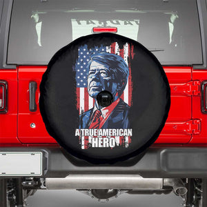 39th President Jimmy Carter Spare Tire Cover True American Hero US Flag Presidents' Day TS02 Black Print Your Wear