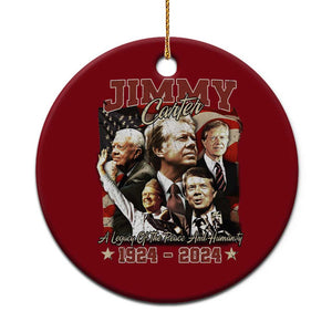 39th President Jimmy Carter Ceramic Ornament A Legacy Of Peace And Humanity USA Legacy TS02 1pc Red Print Your Wear