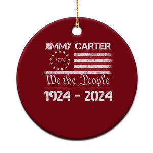 39th President Jimmy Carter Ceramic Ornament USA Legacy We The People Betsy Ross Flag TS02 1pc Red Print Your Wear