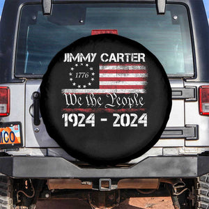 39th President Jimmy Carter Spare Tire Cover USA Legacy We The People Betsy Ross Flag TS02 No hole Black Print Your Wear