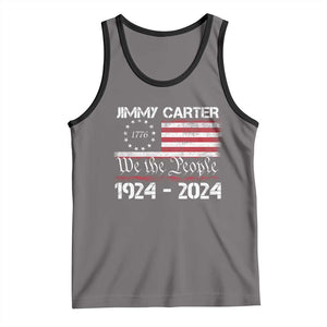 39th President Jimmy Carter Tank Top USA Legacy We The People Betsy Ross Flag TS02 Deep Heather Black Print Your Wear